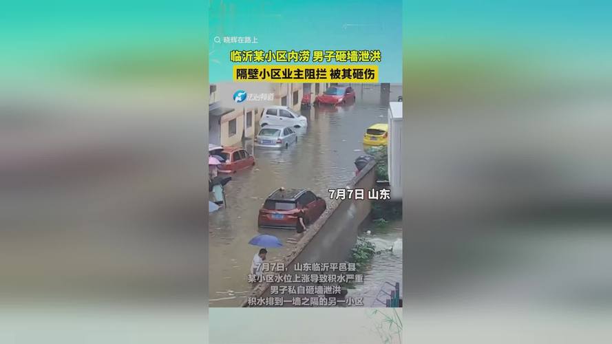 下雨车停外面还是里面「小区内涝砸围墙排水违法吗」 电影解说